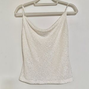 Generation Love Monet Sequin Soft White Cami XS